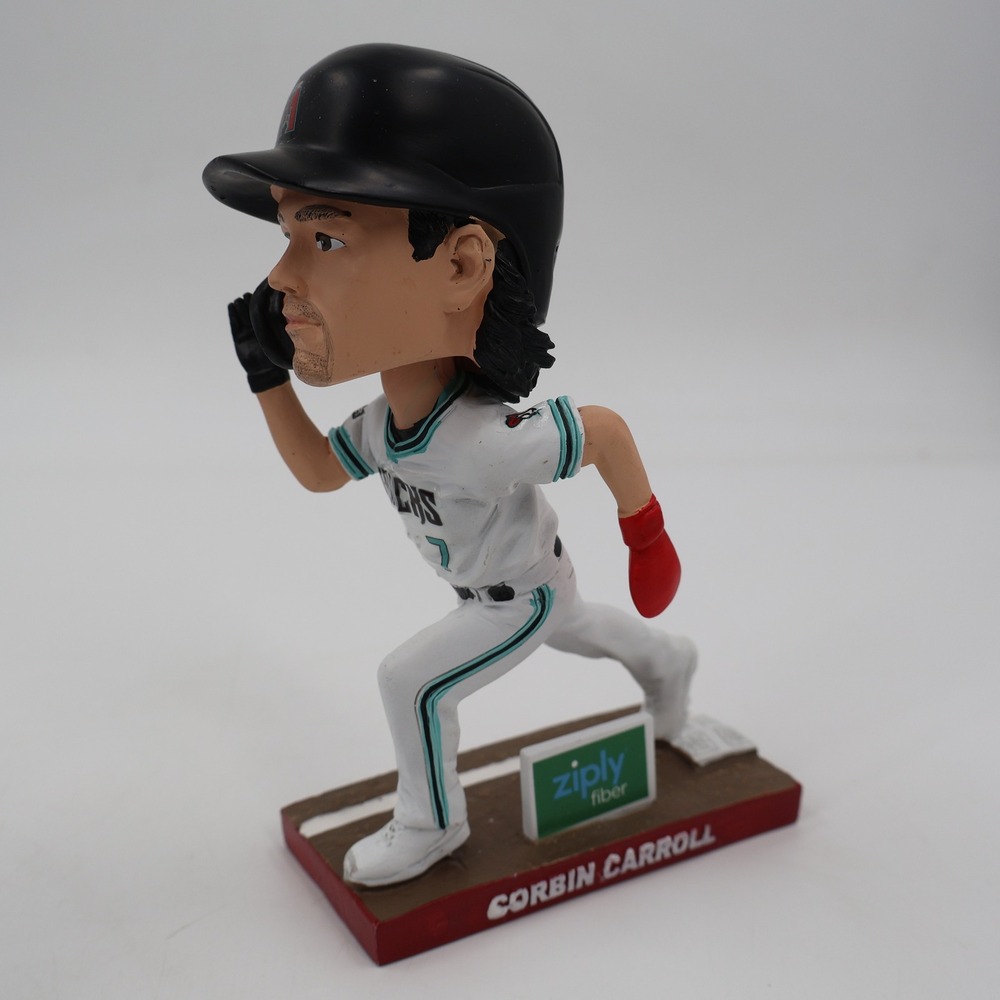 Arizona Diamondbacks Corbin Carroll Bobblehead MLB White Teal Red 2023 ROY